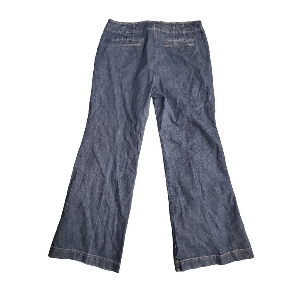 New York & Company Wide Leg Blue Jeans - Picture 2 of 9